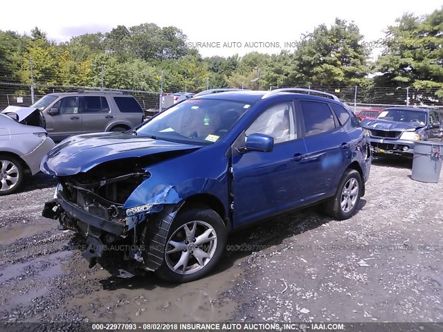 JN8AS58V08W141336 - 2008 NISSAN ROGUE S/SL BLUE photo 2