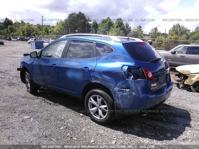 JN8AS58V08W141336 - 2008 NISSAN ROGUE S/SL BLUE photo 3