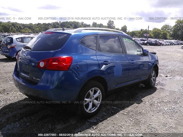 JN8AS58V08W141336 - 2008 NISSAN ROGUE S/SL BLUE photo 4