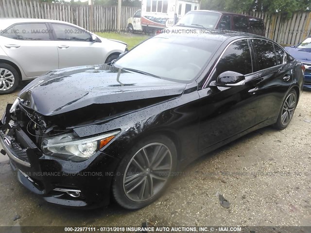 JN1BV7AP4EM672922 - 2014 INFINITI Q50 PREMIUM/SPORT BLACK photo 2