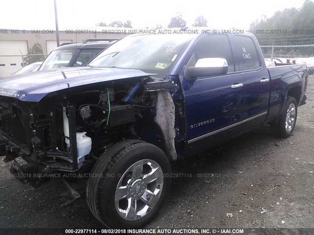 1GCVKSEC5EZ167469 - 2014 CHEVROLET SILVERADO K1500 LTZ BLUE photo 2