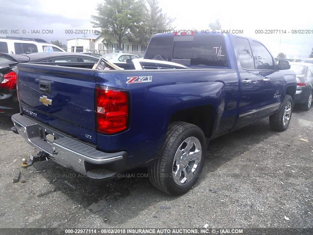 1GCVKSEC5EZ167469 - 2014 CHEVROLET SILVERADO K1500 LTZ BLUE photo 4