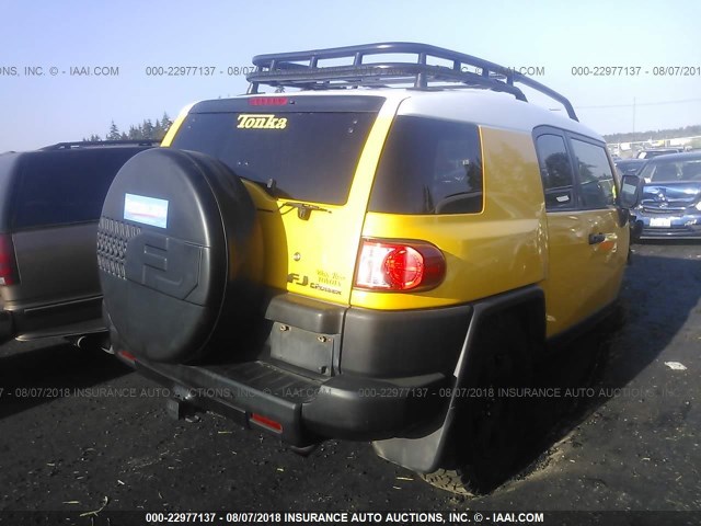 JTEBU11F470007870 - 2007 TOYOTA FJ CRUISER YELLOW photo 4