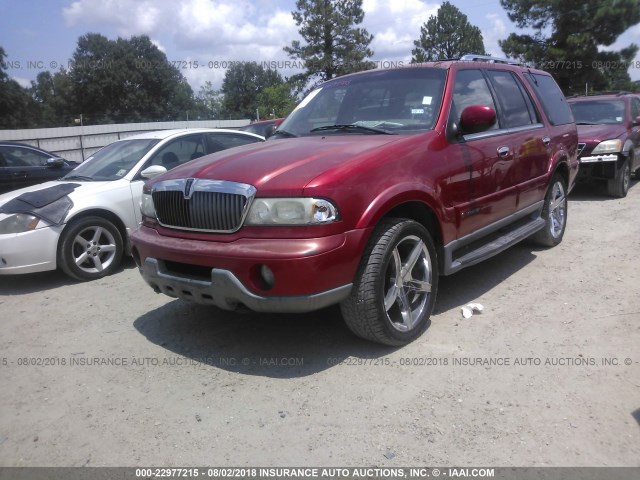 5LMFU28R52LJ06807 - 2002 LINCOLN NAVIGATOR 红色 照片 2