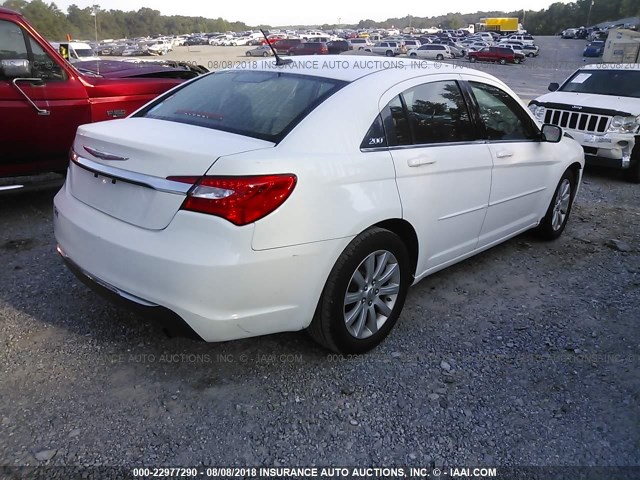 1C3CCBBB8DN666129 - 2013 CHRYSLER 200 TOURING WHITE photo 4