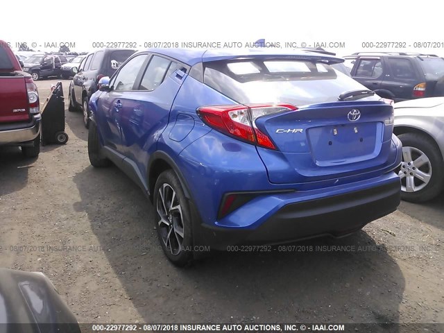 NMTKHMBX1JR042256 - 2018 TOYOTA C-HR XLE/XLE PREMIUM BLUE photo 3