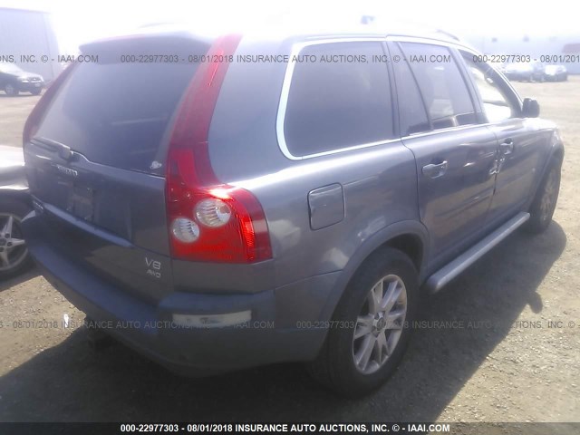 YV1CZ852651199563 - 2005 VOLVO XC90 V8 GRAY photo 4