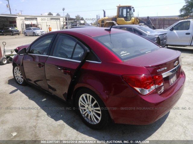 1G1PJ5SC2C7204724 - 2012 CHEVROLET CRUZE ECO RED photo 3