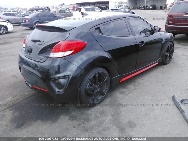 KMHTC6AE5GU250544 - 2016 HYUNDAI VELOSTER TURBO BLACK photo 4