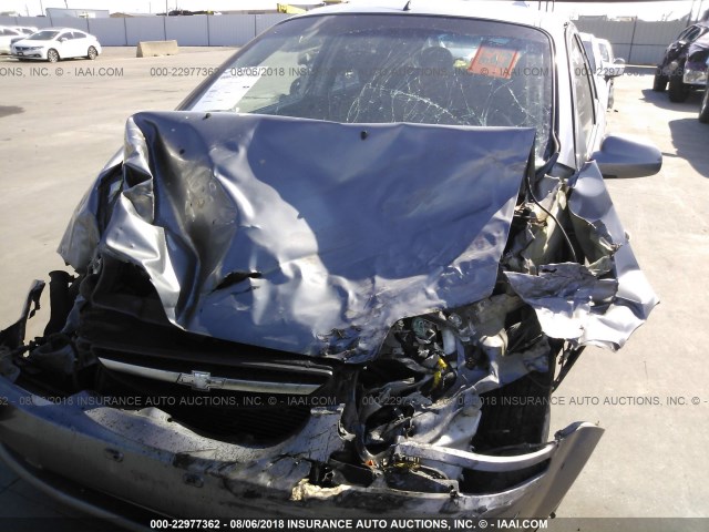KL1TD66636B634035 - 2006 CHEVROLET AVEO LS GRAY photo 10