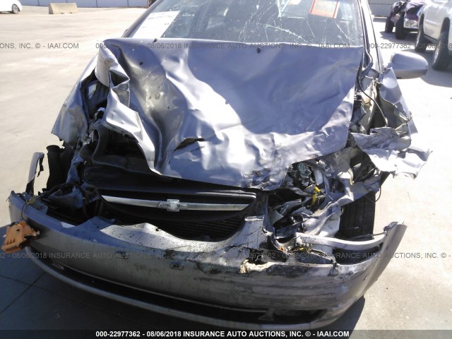 KL1TD66636B634035 - 2006 CHEVROLET AVEO LS GRAY photo 6