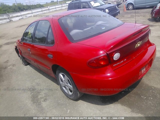 1G1JF52F647357660 - 2004 CHEVROLET CAVALIER LS RED photo 3