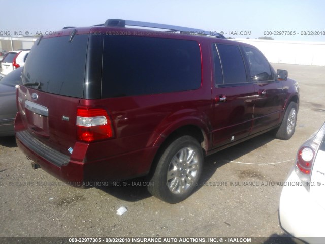 1FMJK2A50DEF59864 - 2013 FORD EXPEDITION EL LIMITED RED photo 4