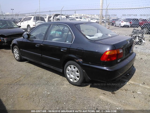 2HGEJ6679YH532186 - 2000 HONDA CIVIC LX BLACK photo 3