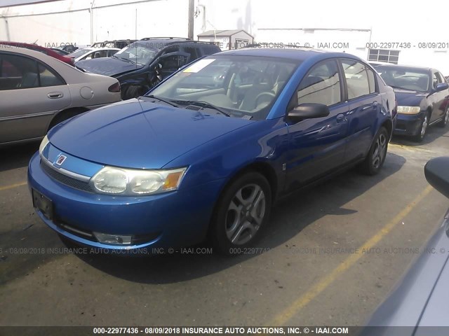 1G8AL52F14Z114370 - 2004 SATURN ION LEVEL 3 BLUE photo 2