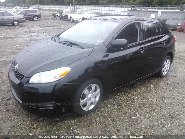 2T1KU4EE2AC192487 - 2010 TOYOTA COROLLA MATRIX  BLACK photo 2