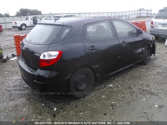 2T1KU4EE2AC192487 - 2010 TOYOTA COROLLA MATRIX  BLACK photo 4