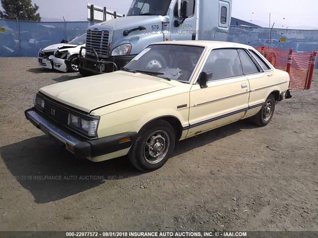 JF1AW43B7DB308435 - 1983 SUBARU GL YELLOW photo 2