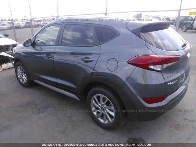 KM8J33A46JU600297 - 2018 HYUNDAI TUCSON SEL/SEL PLUS GRAY photo 3