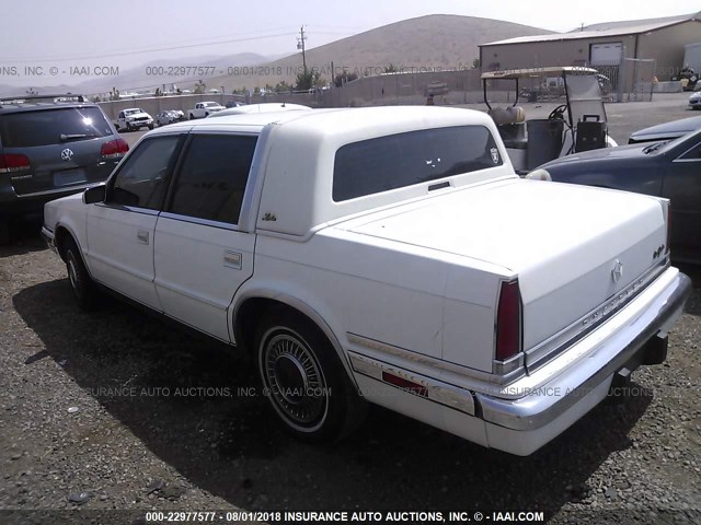 1C3XC66R4LD898621 - 1990 CHRYSLER NEW YORKER C-BODY LANDAU WHITE photo 3