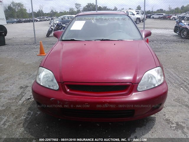 1HGEM1151YL032767 - 2000 HONDA CIVIC SI/SIR RED photo 6