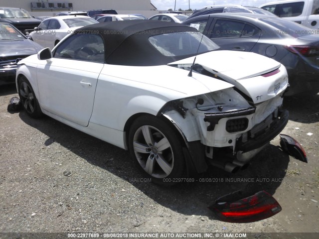 TRUMF38J681027696 - 2008 AUDI TT 2.0T WHITE photo 3