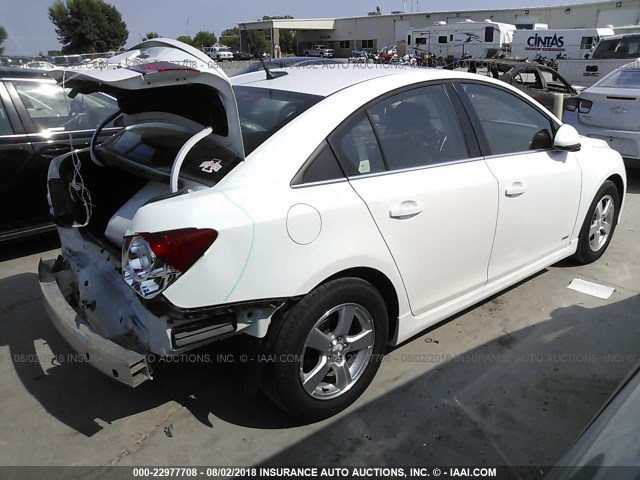 1G1PF5SC1C7352574 - 2012 CHEVROLET CRUZE LT WHITE photo 4