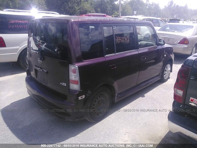 JTLKT324754023104 - 2005 TOYOTA SCION XB Bənövşəyi foto 4