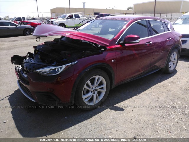 SJKCH5CP9JA059648 - 2018 INFINITI QX30 LUXURY/PREMIUM/SPORT RED photo 2