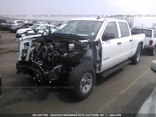 3GTU2LEC8GG168328 - 2016 GMC SIERRA K1500 WHITE photo 2