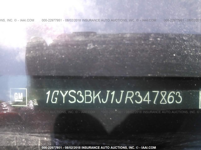 1GYS3BKJ1JR347863 - 2018 CADILLAC ESCALADE LUXURY Schwarz Foto 9