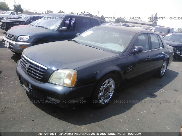 1G6KF57942U174211 - 2002 CADILLAC DEVILLE DTS BLACK photo 2