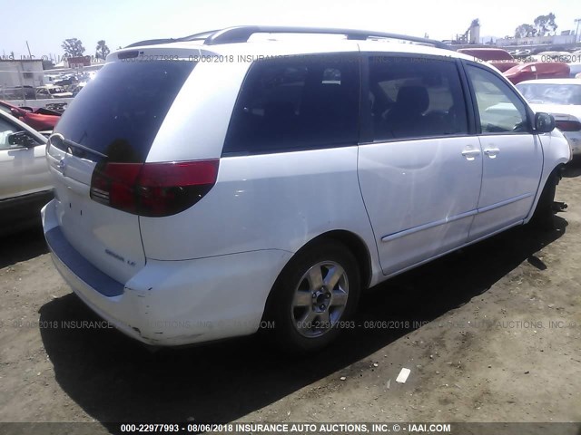 5TDZA23C44S117296 - 2004 TOYOTA SIENNA CE/LE WHITE photo 4