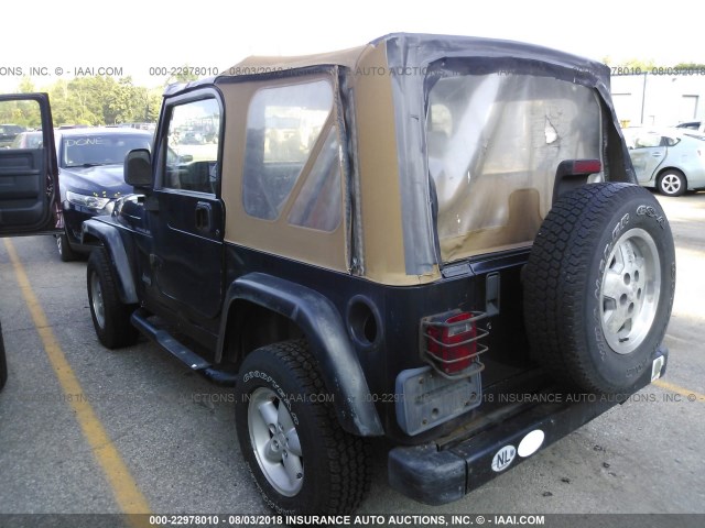 1J4FY29P4WP710978 - 1998 JEEP WRANGLER / TJ SE BLACK photo 3