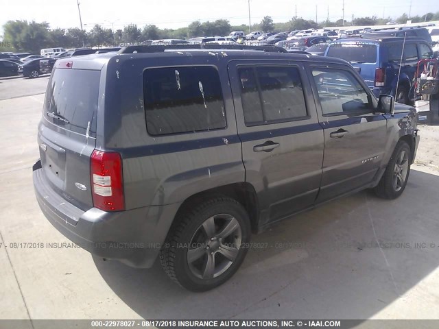 1C4NJPFA3ED793225 - 2014 JEEP PATRIOT LATITUDE Light Blue photo 4