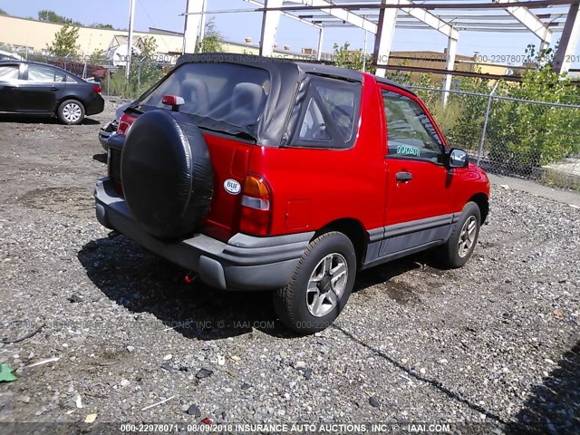 2CNBJ18C226950540 - 2002 CHEVROLET TRACKER RED photo 4