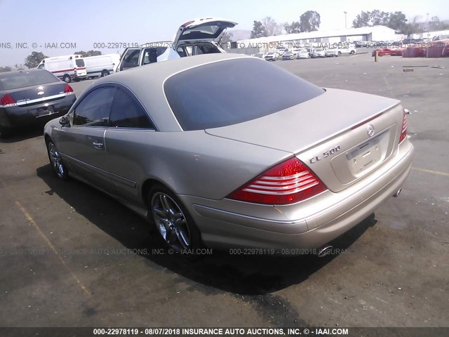 WDBPJ75J96A047597 - 2006 MERCEDES-BENZ CL 500 GOLD photo 3