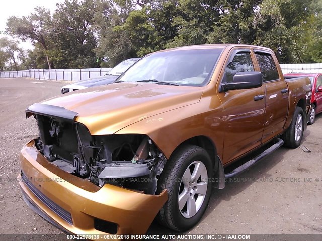 1C6RD6KT4CS276932 - 2012 DODGE RAM 1500 ST ORANGE photo 2