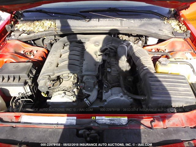 2D4FV47V07H771300 - 2007 DODGE MAGNUM SXT RED photo 10