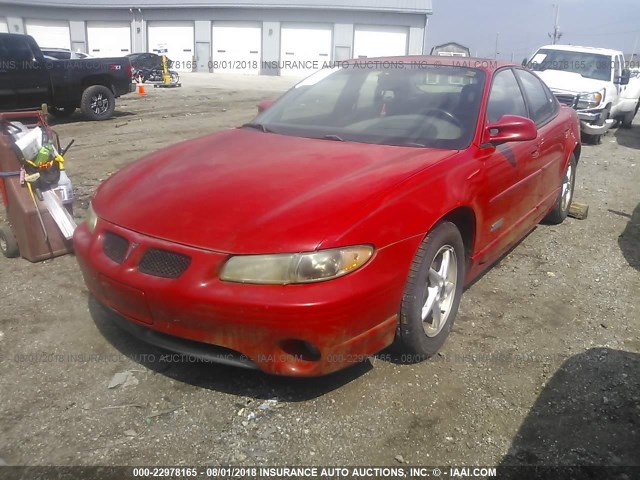 1G2WR5219YF179087 - 2000 PONTIAC GRAND PRIX GTP RED photo 2