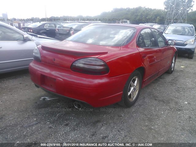 1G2WR5219YF179087 - 2000 PONTIAC GRAND PRIX GTP RED photo 4