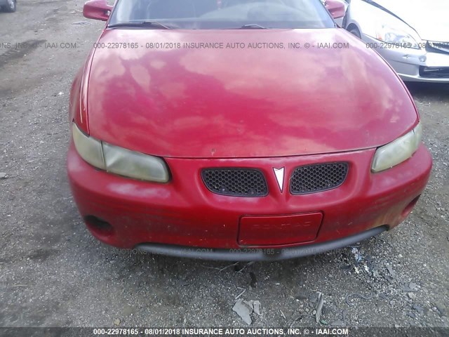 1G2WR5219YF179087 - 2000 PONTIAC GRAND PRIX GTP RED photo 6