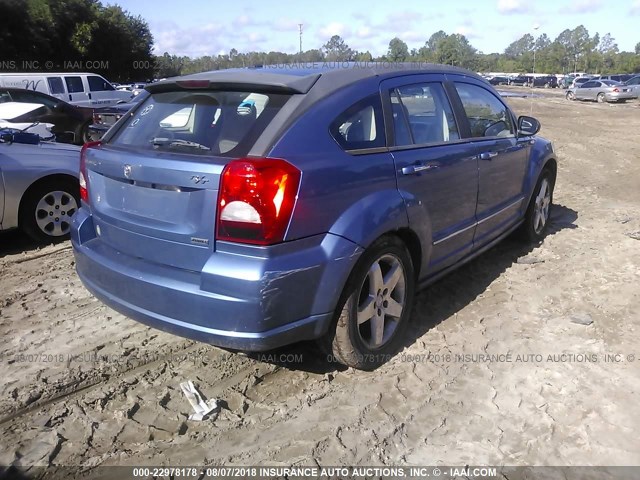 1B3HE78K57D283180 - 2007 DODGE CALIBER R/T BLUE photo 4