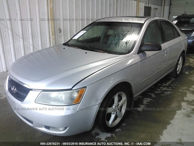 5NPEU46F56H035299 - 2006 HYUNDAI SONATA GLS/LX SILVER photo 2