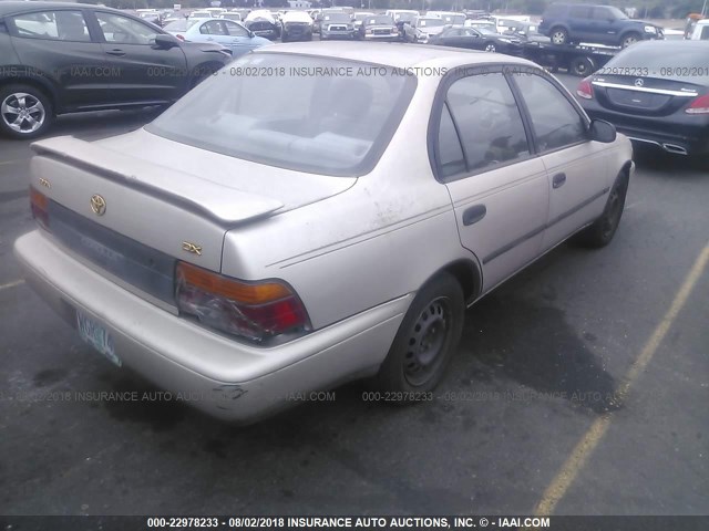 1NXAE09B6RZ176752 - 1994 TOYOTA COROLLA LE/DX GOLD photo 4