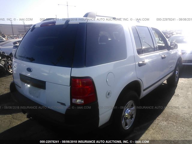 1FMZU72E55ZA76020 - 2005 FORD EXPLORER XLS/XLS SPORT WHITE photo 4
