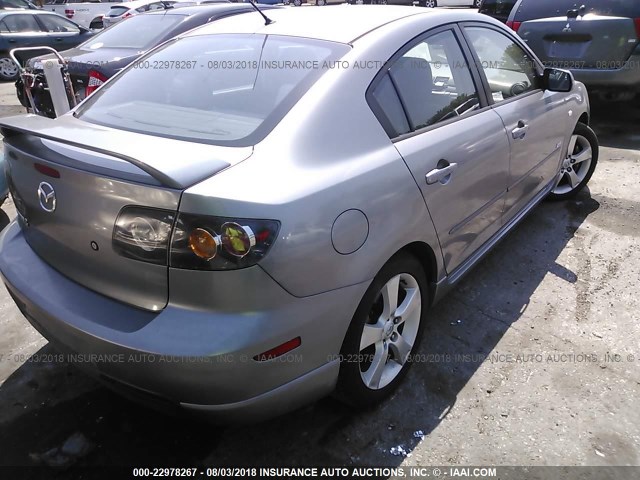 JM1BK324761439896 - 2006 MAZDA 3 S SILVER photo 4