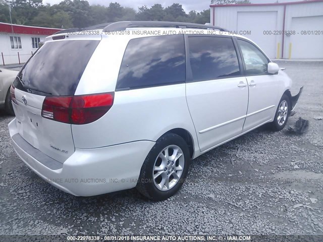 5TDZA22C05S246946 - 2005 TOYOTA SIENNA XLE/XLE LIMITED WHITE photo 4