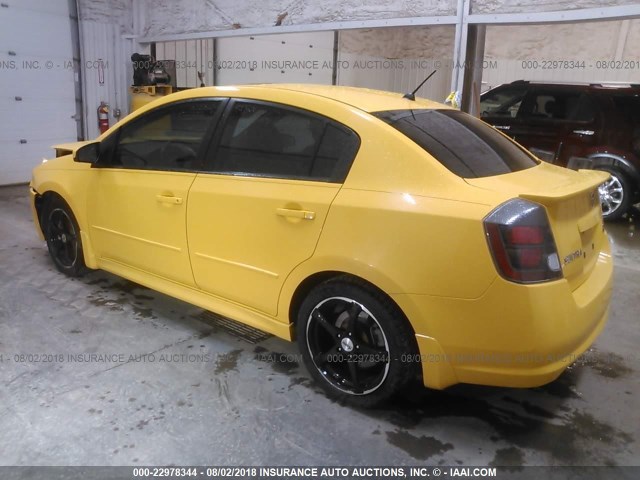 3N1CB61E37L725595 - 2007 NISSAN SENTRA SE-R SPEC V YELLOW photo 3