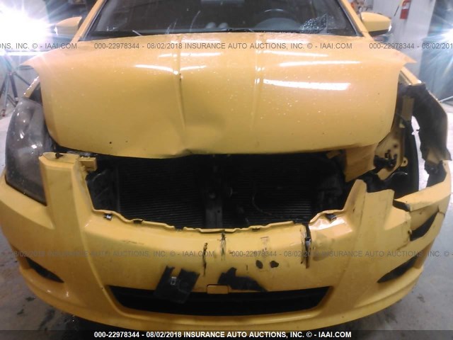 3N1CB61E37L725595 - 2007 NISSAN SENTRA SE-R SPEC V YELLOW photo 6